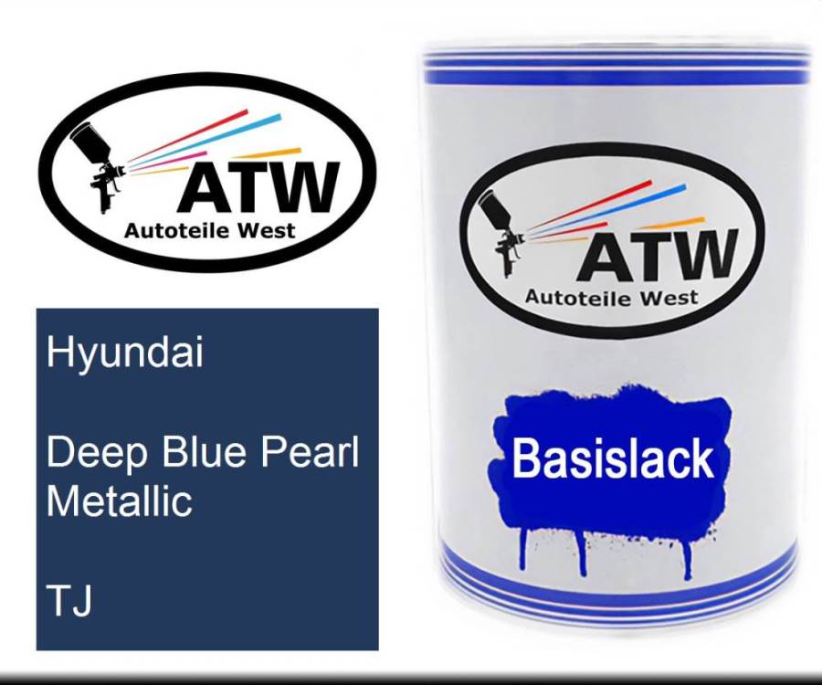 Hyundai, Deep Blue Pearl Metallic, TJ: 500ml Lackdose, von ATW Autoteile West.